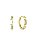 Golden Zircon Hoop Earrings