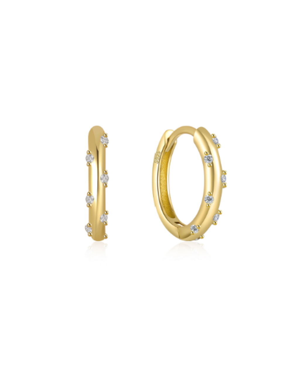 Crystal Zircon Hoop Earrings