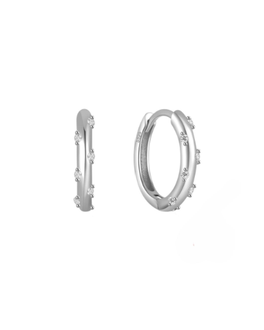 Crystal Zircon Hoop Earrings