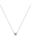 3MM Round Zircon Pendant Necklace