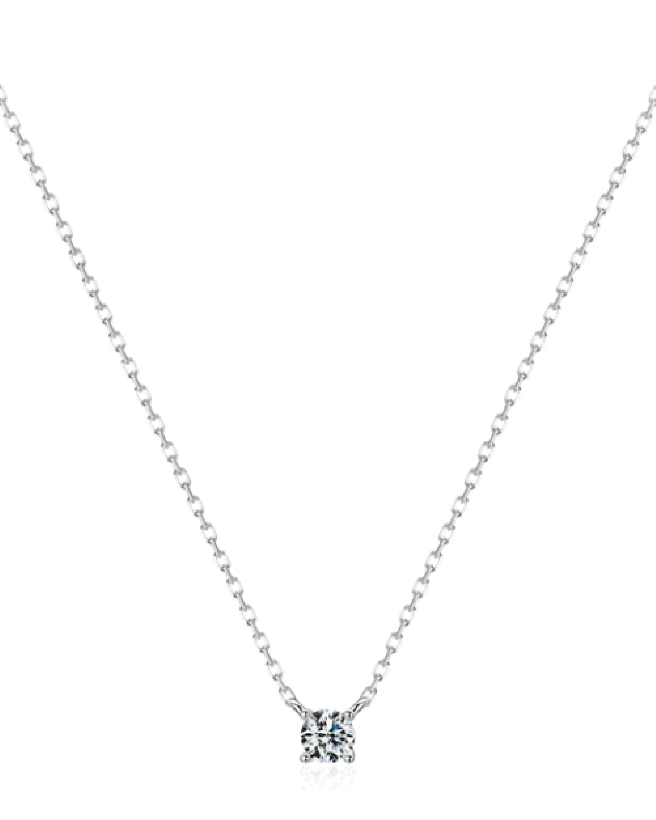 3MM Round Zircon Pendant Necklace