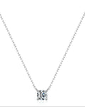 4MM Round Zircon Pendant Necklace
