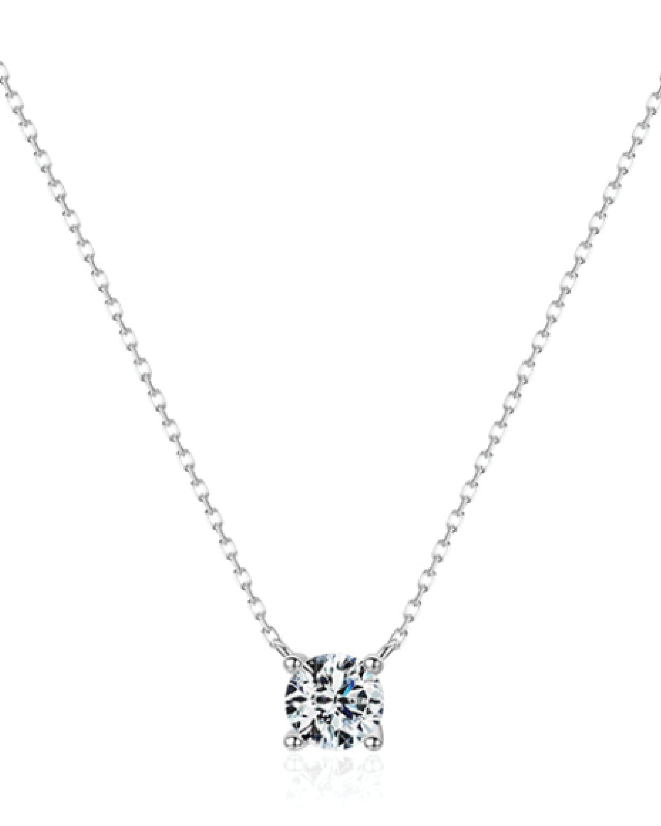 5MM Round Zircon Pendant Necklace