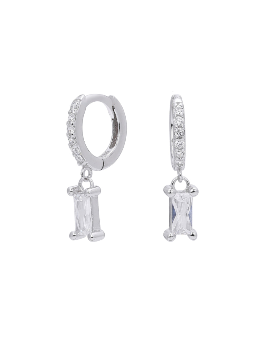 Crystal Dangle Hoop Earring