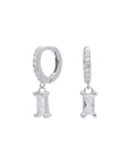 Crystal Dangle Hoop Earring