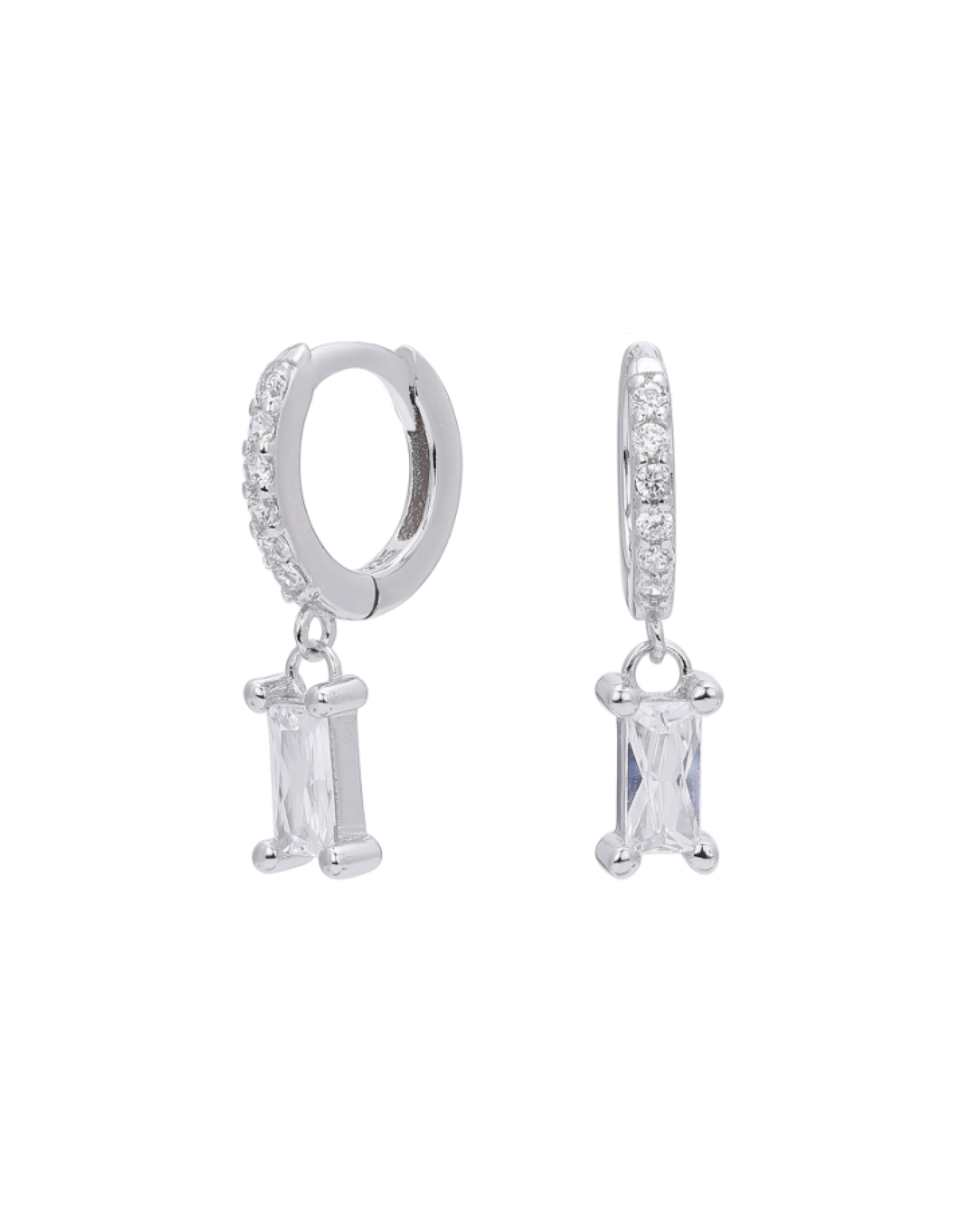 Crystal Dangle Hoop Earring