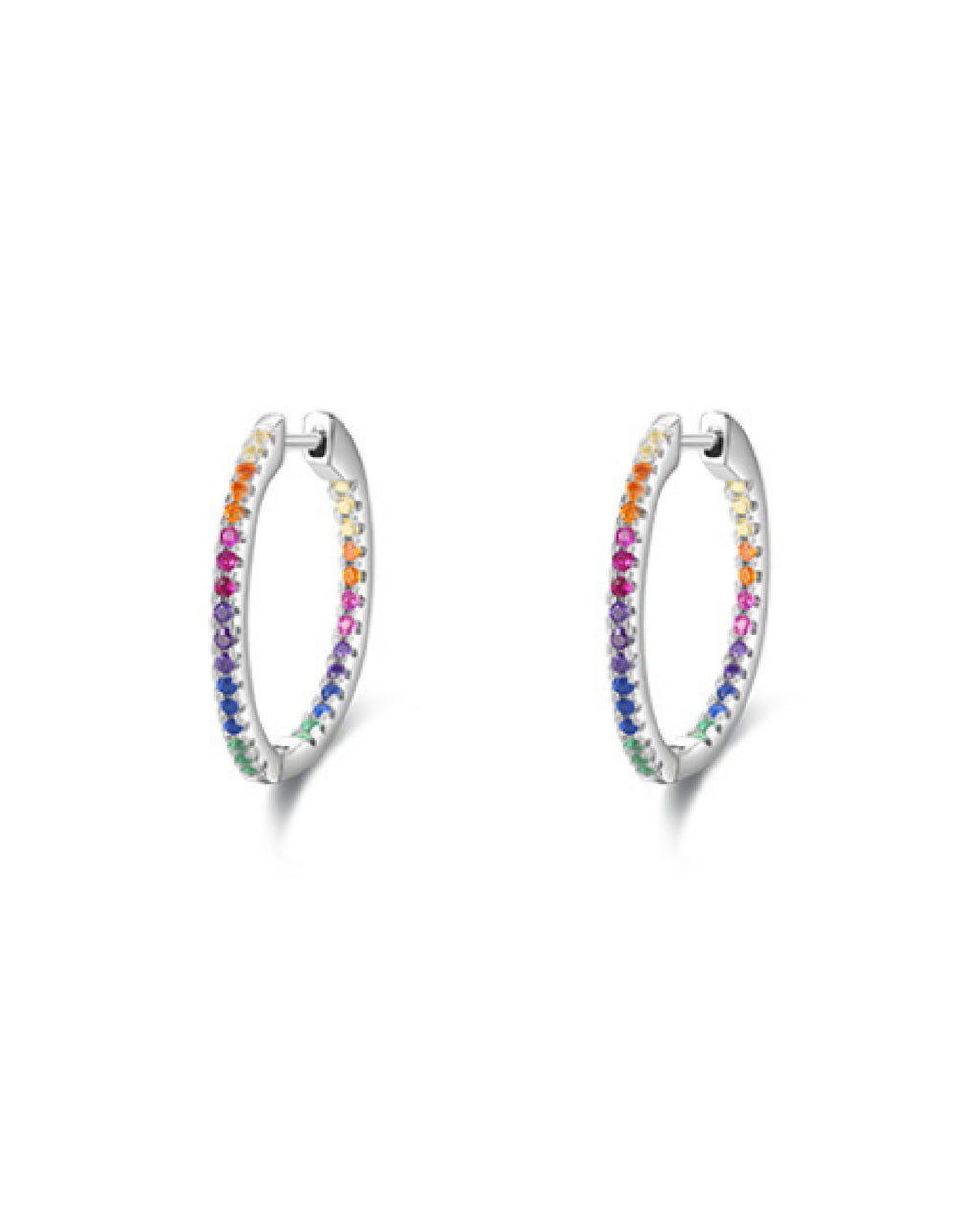Crystal Pave Hoop Earring
