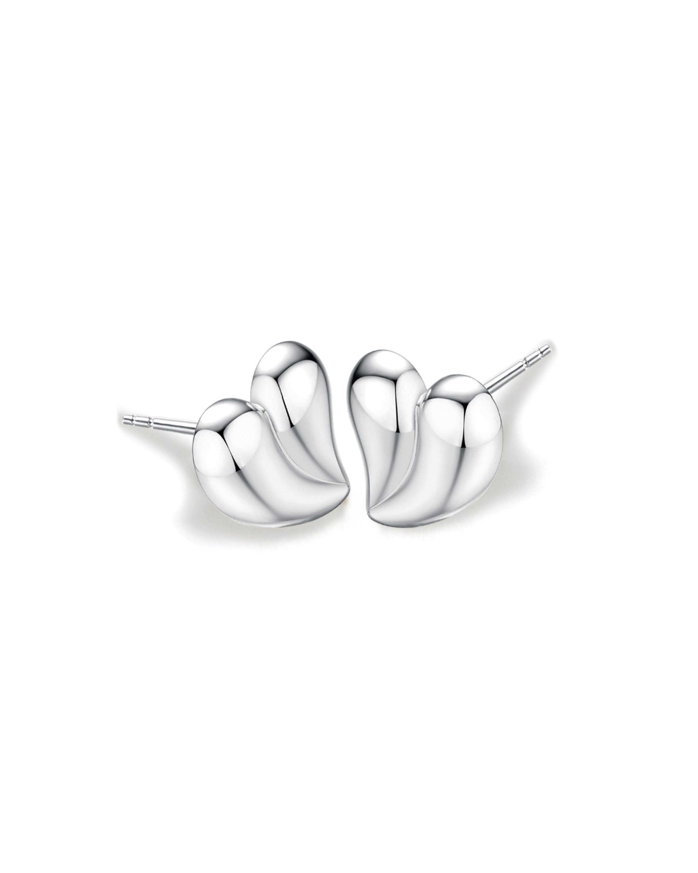 Full Heart Stud Earring