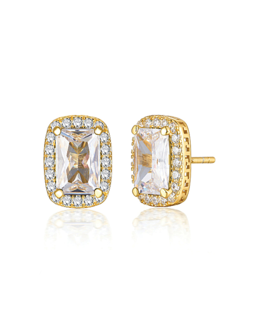 Large Emerald Cut Earring