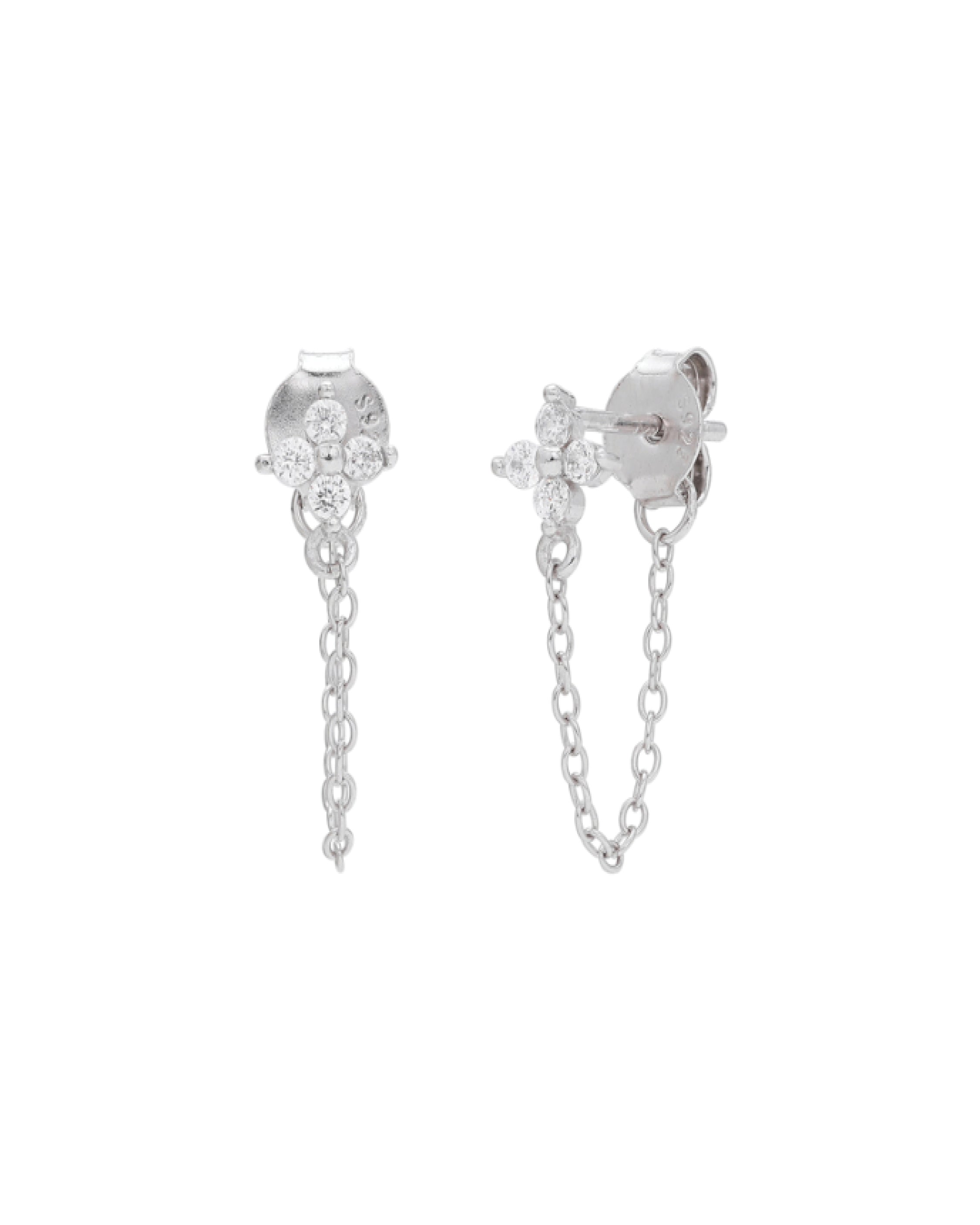 Lucky Clover Chain Wrap Earring