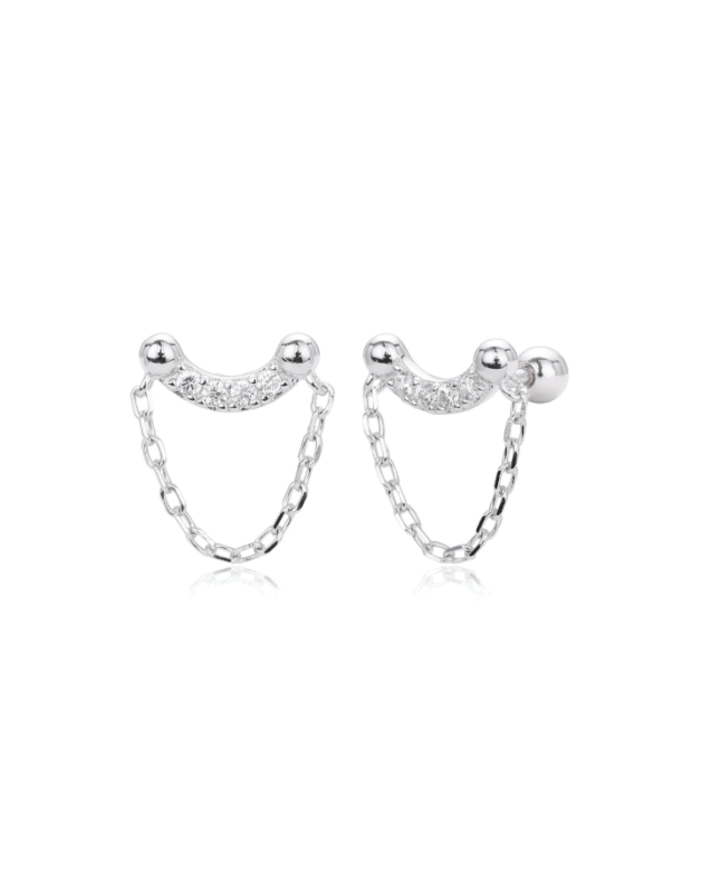 Single Chain Smile Earring