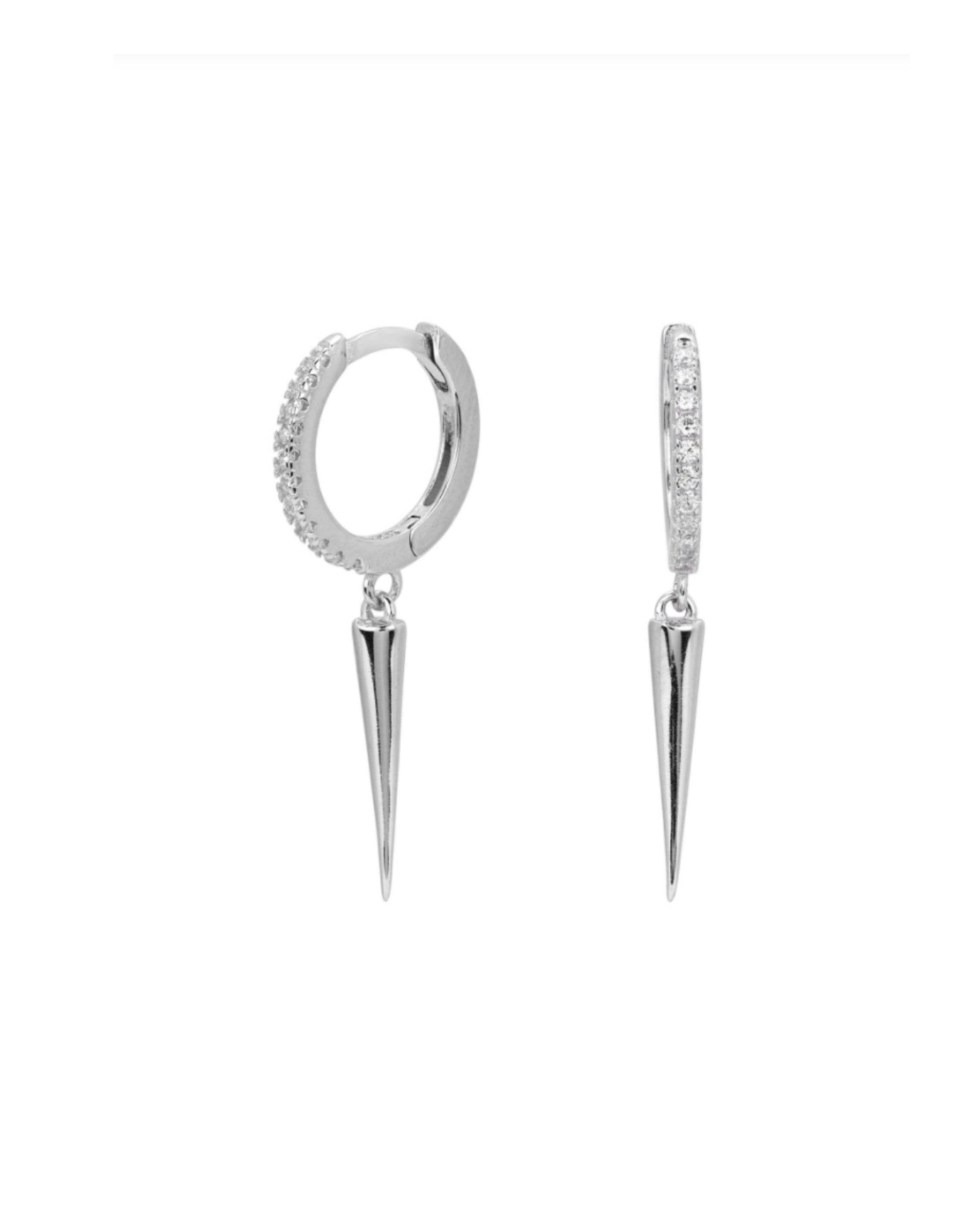 Spike Dangle Hoop Earring