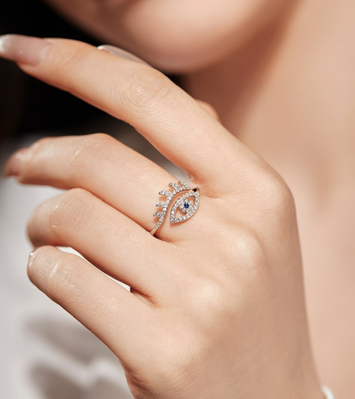 Large Evil Eye Ring