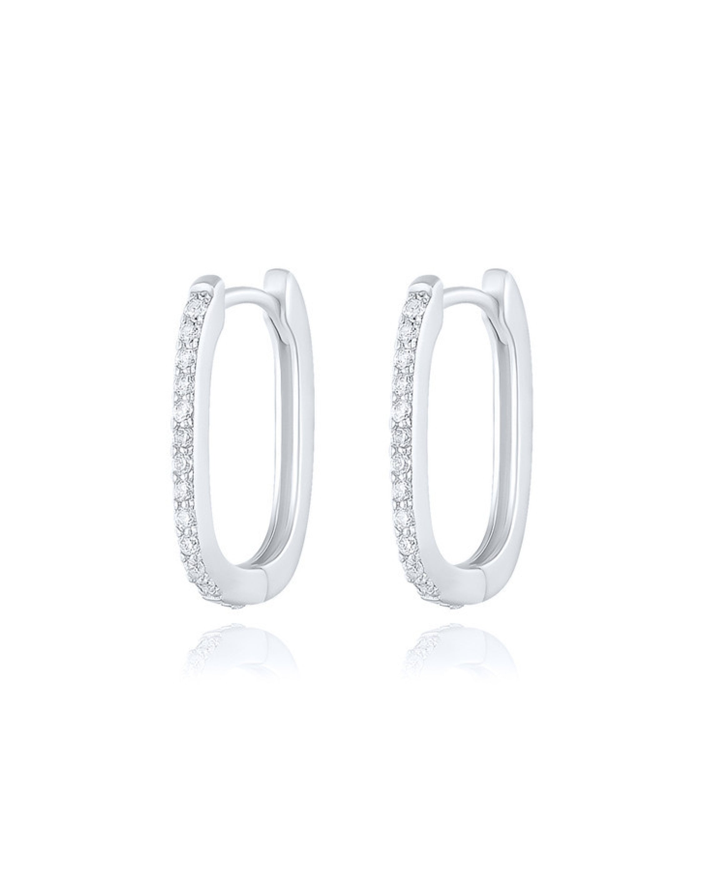 Small Pave Huggie Earring