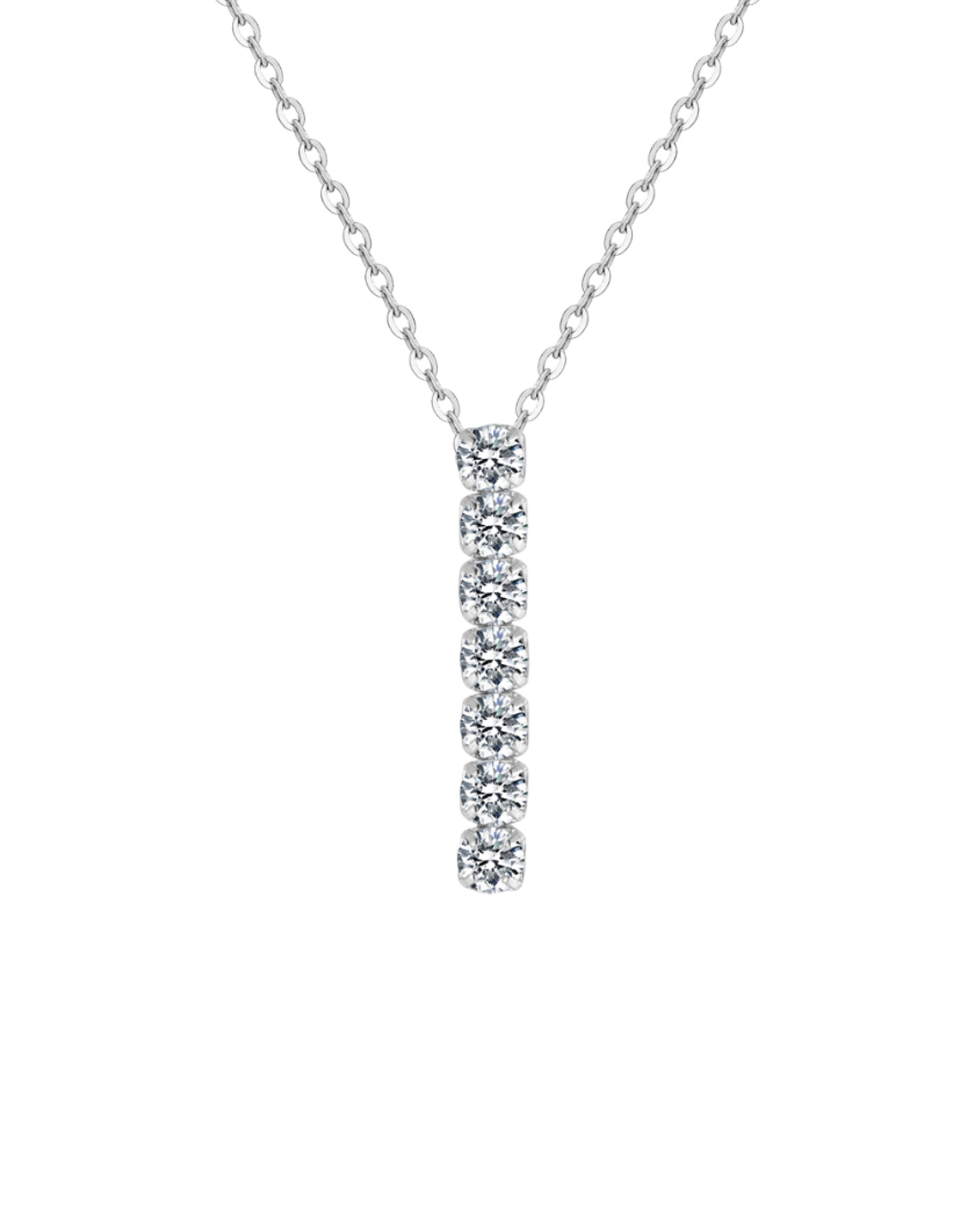 Seven Round Zircon Drop Necklace