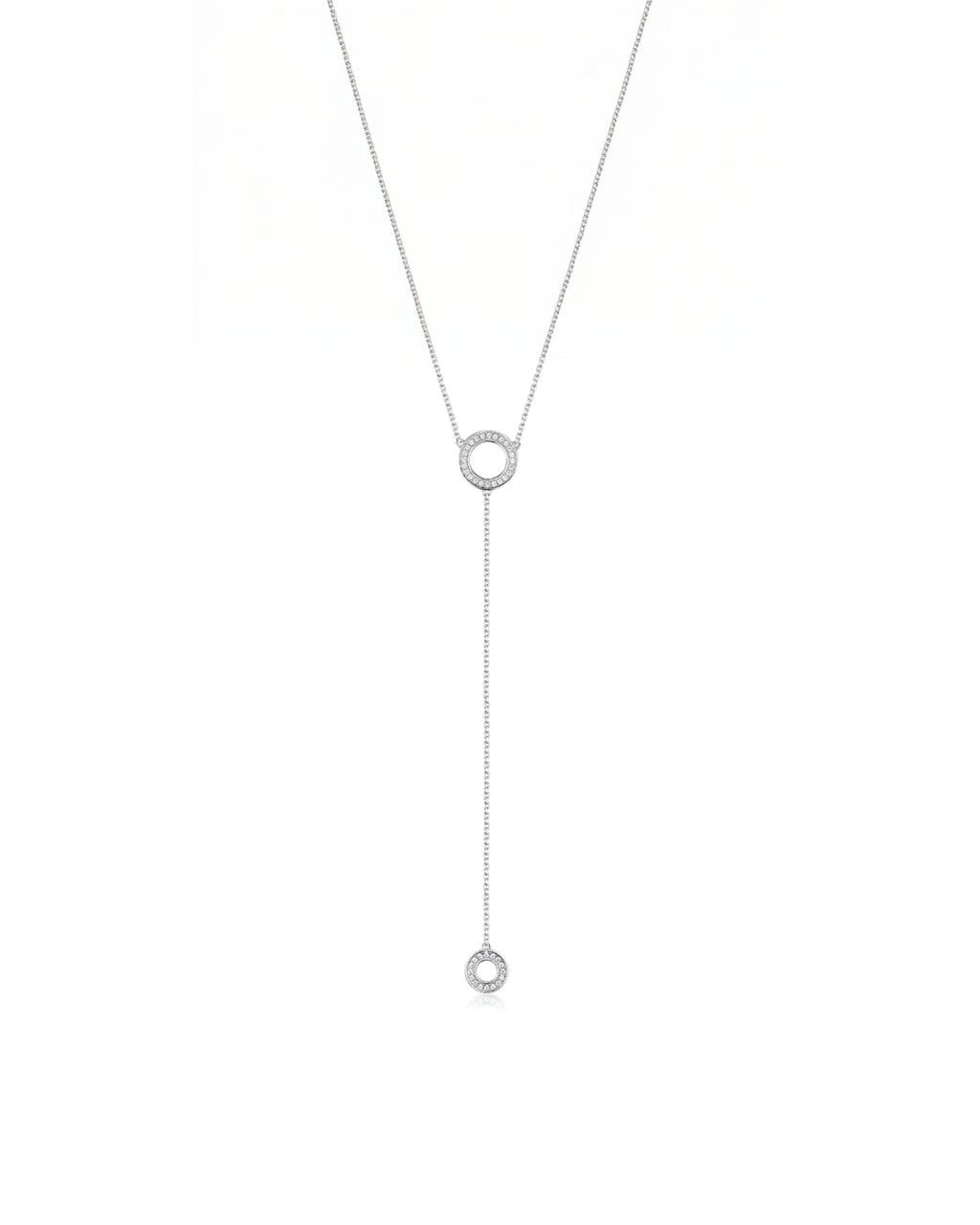 Double Circles Long Necklace