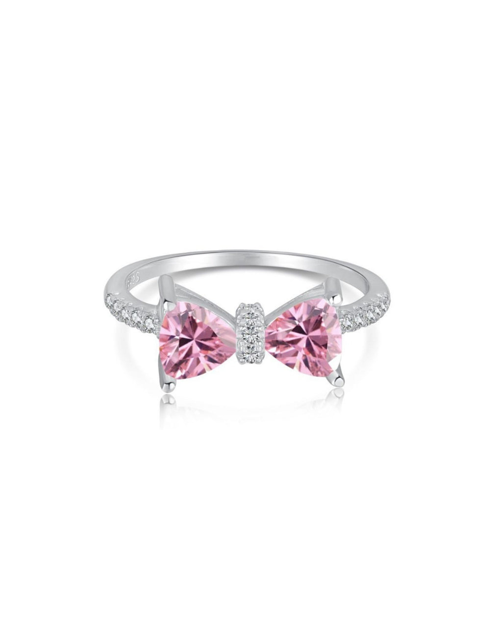 Pink Bow Zircon Ring