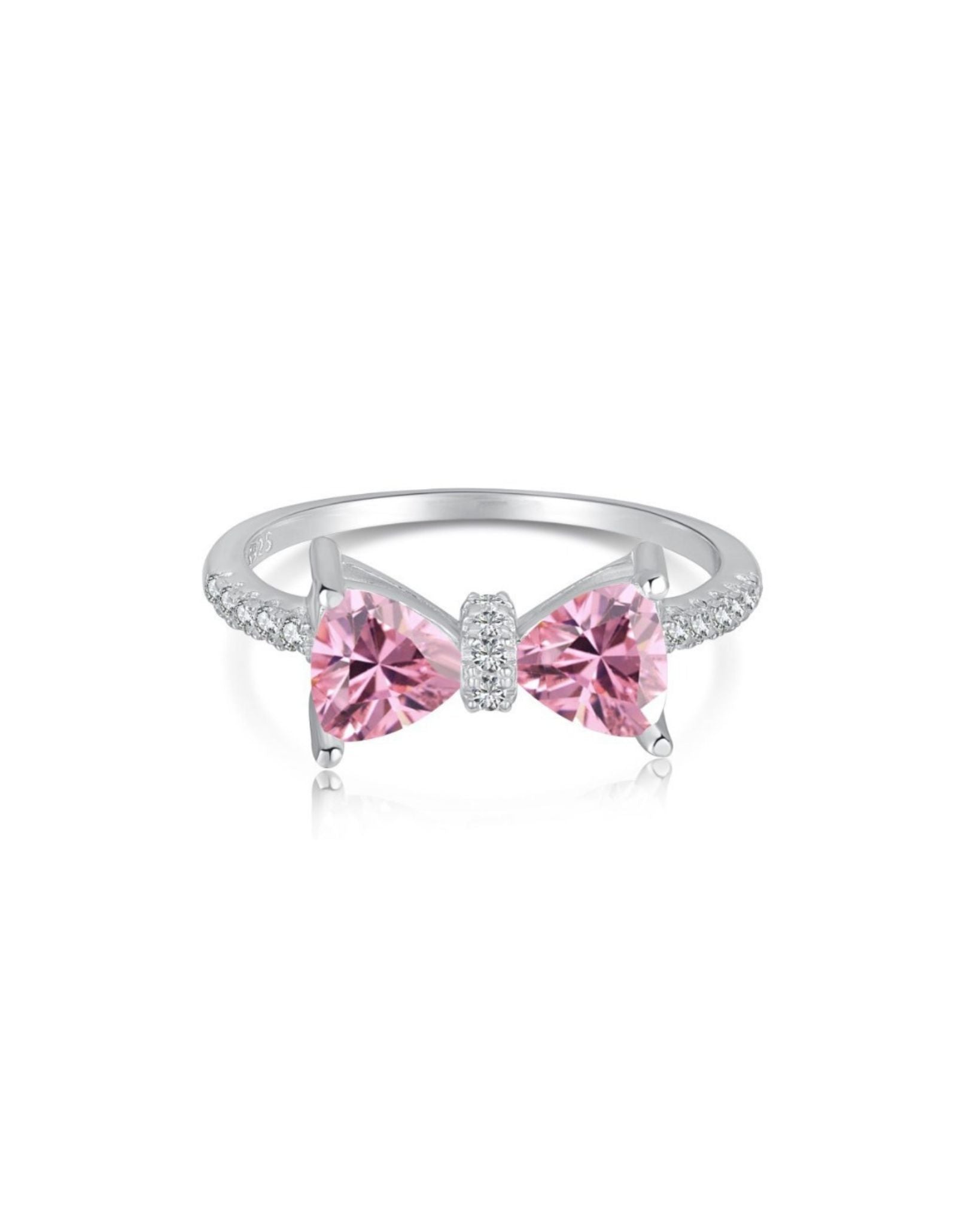 Pink Bow Zircon Ring