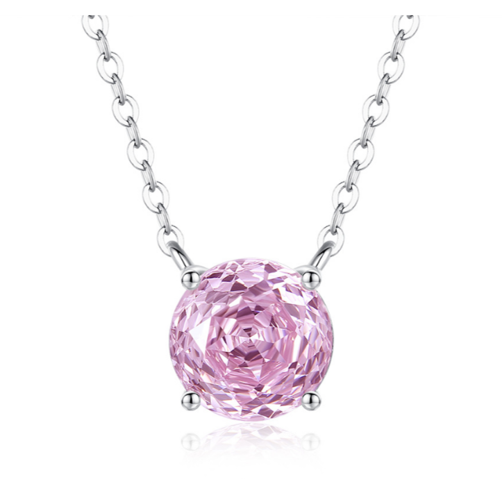 PInk Rose Cut Necklace