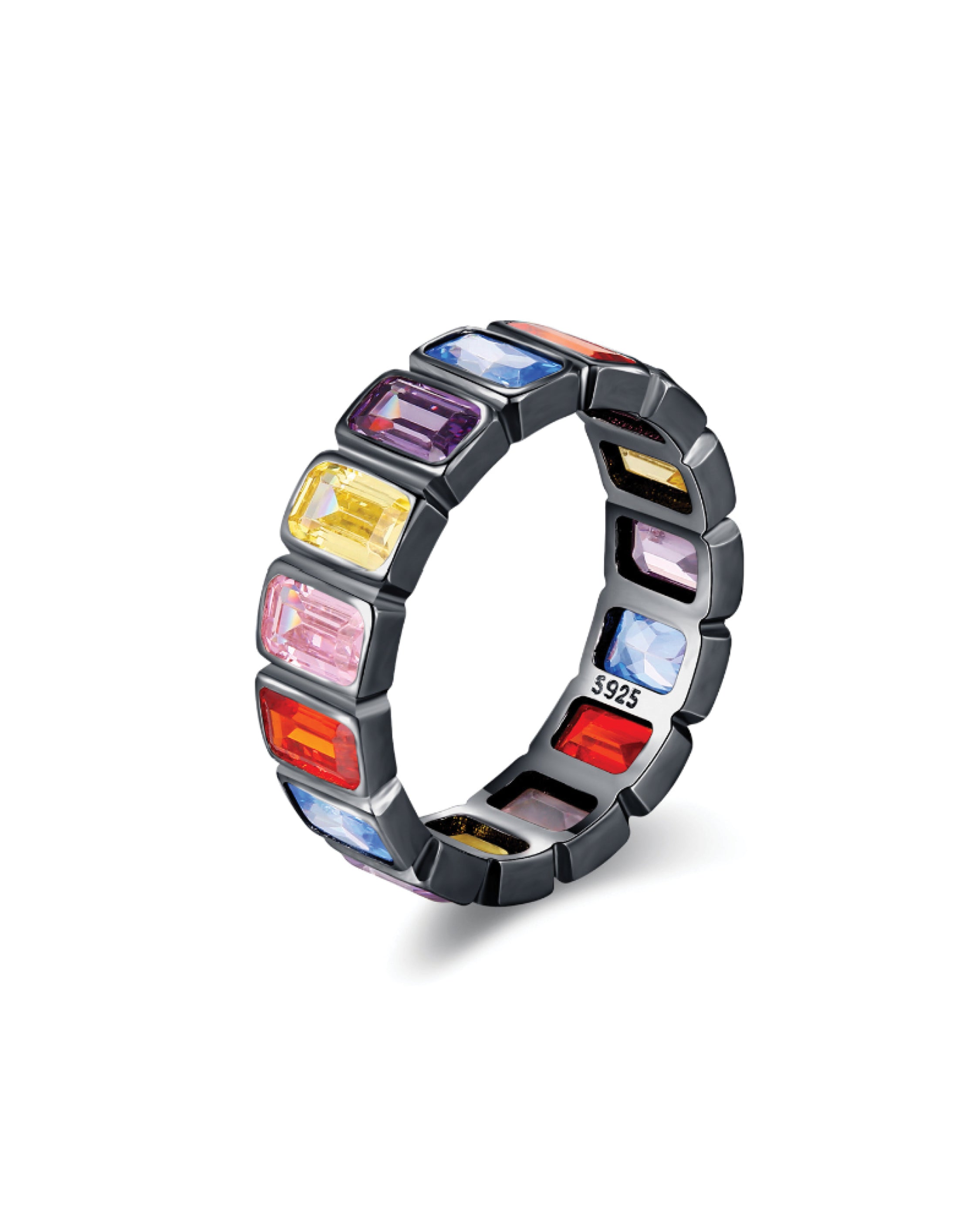 アクセサリー MHT Rainbow Multicolored Ring #12 Rainbow Ring – Rulz Jewelry