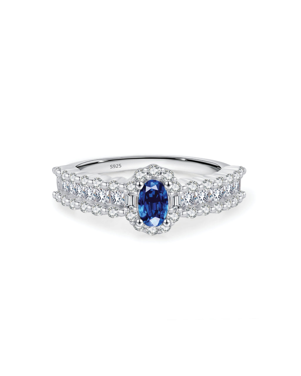 Sapphire Crown Ring