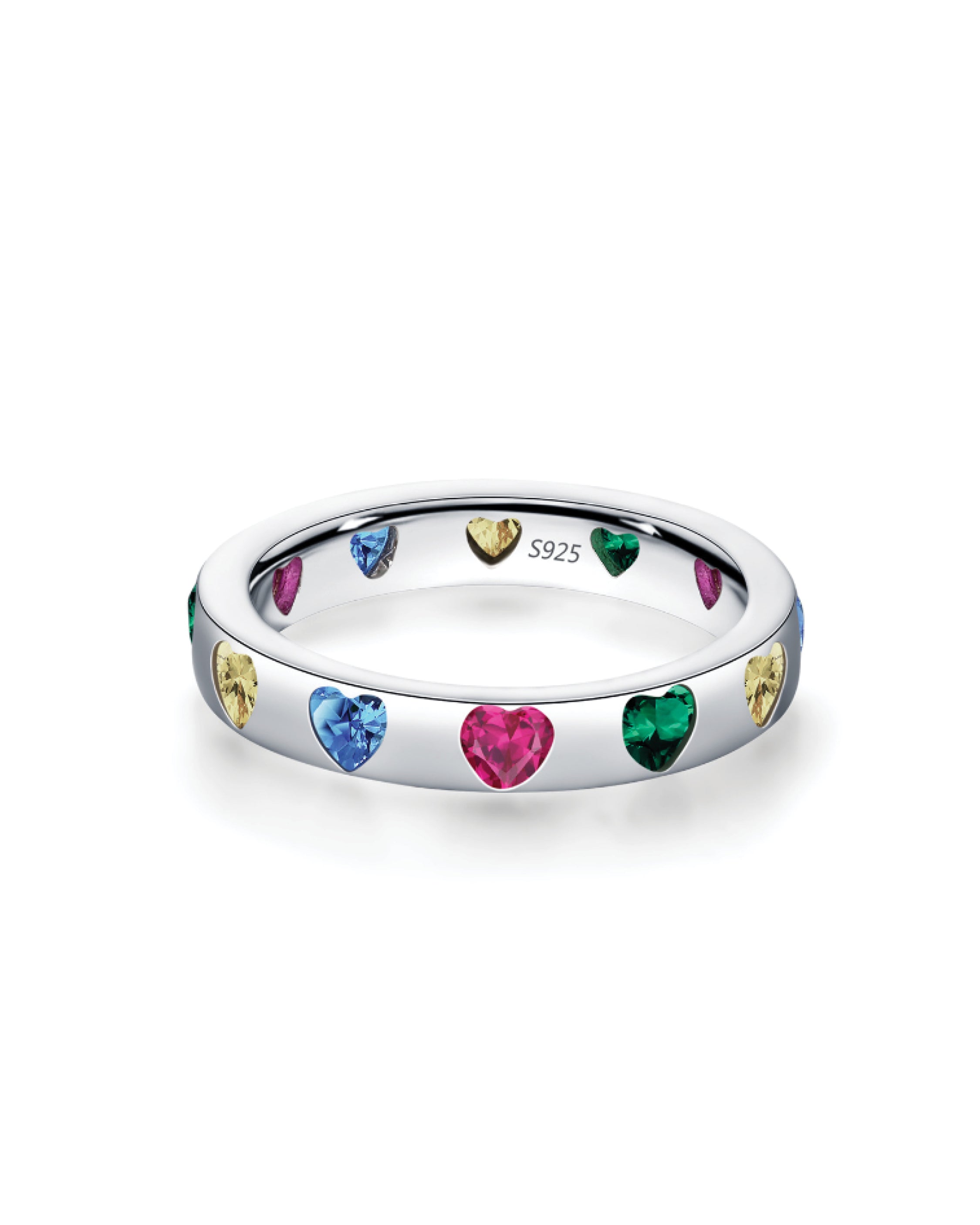 Colored Hearts Ring