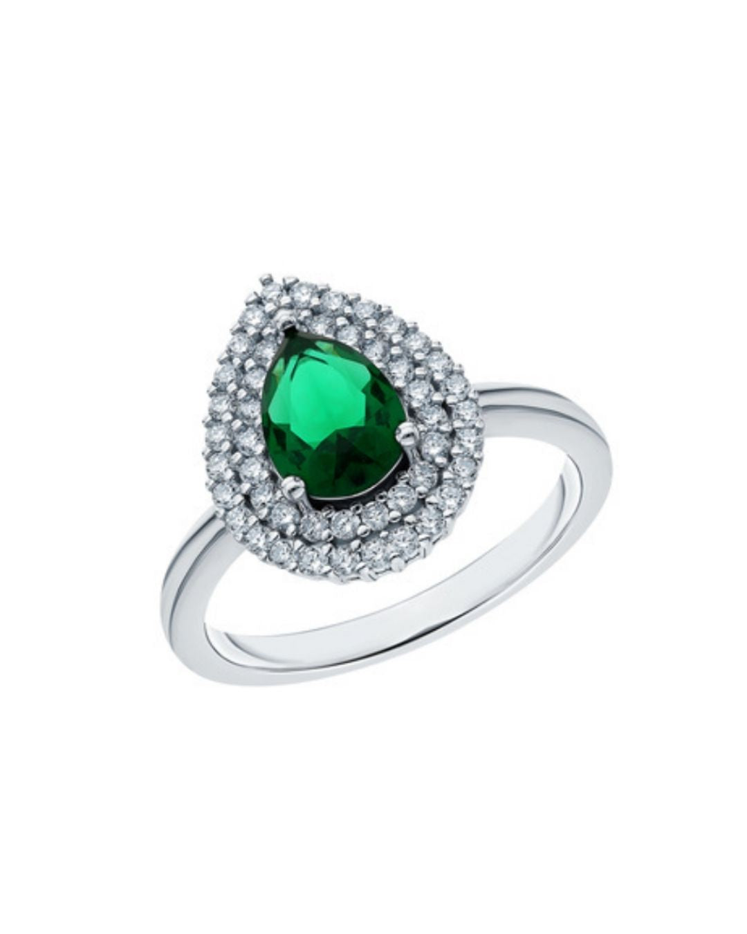 Emerald Teardrop Ring