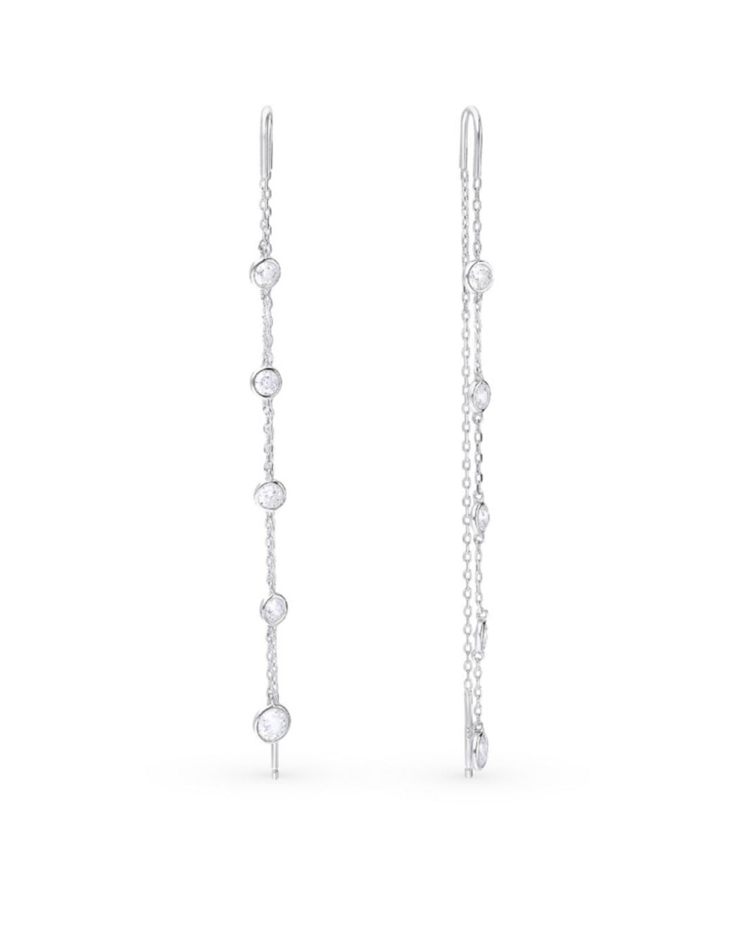 Round Zircon Cascade Earring