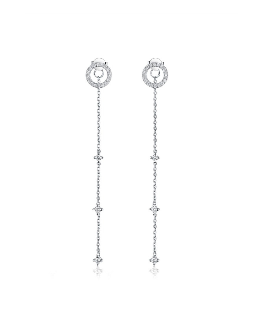 Circle Stud Drop Earring