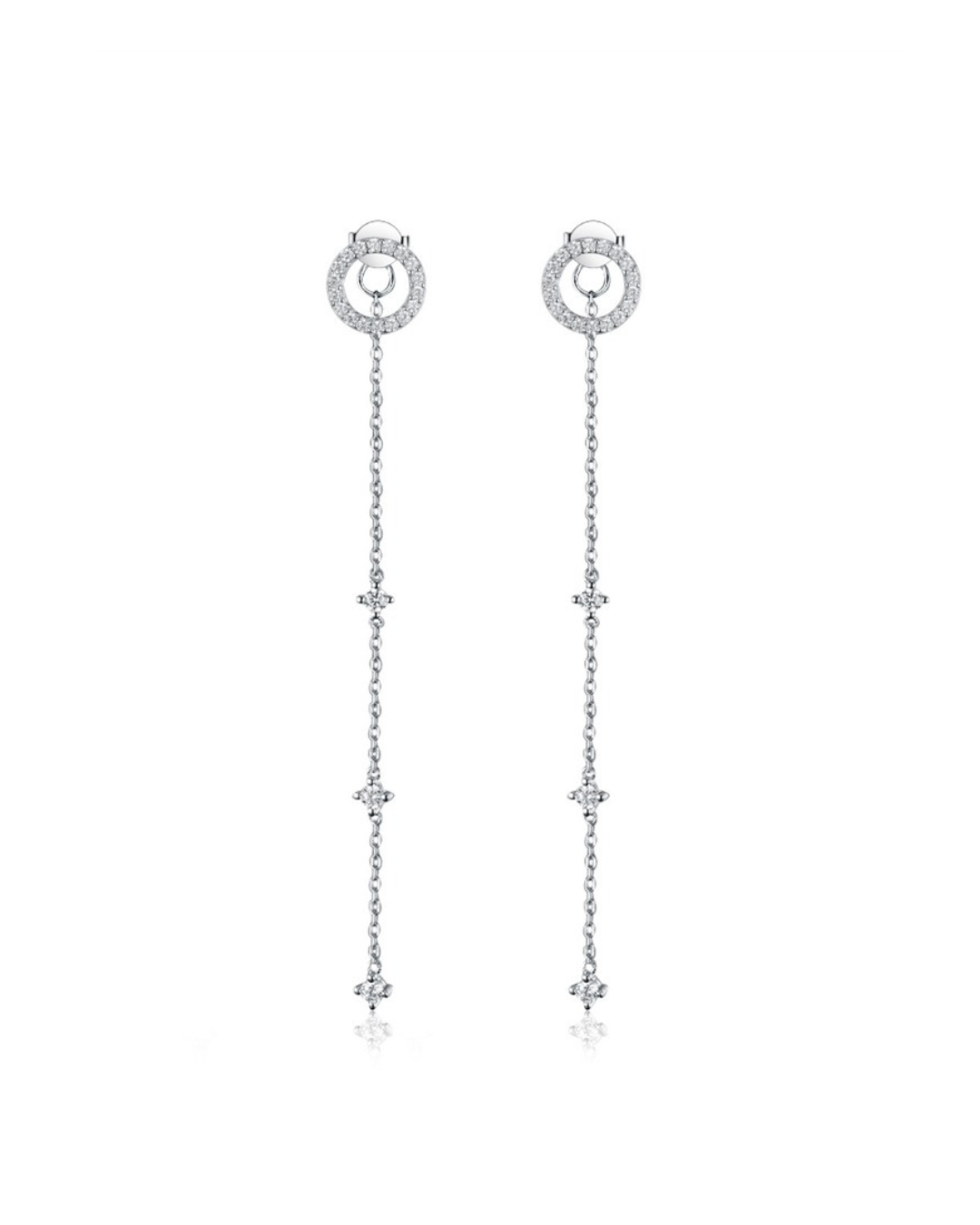 Circle Stud Drop Earring