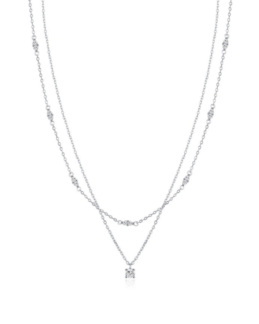 Moissanite Double-Layered Necklace