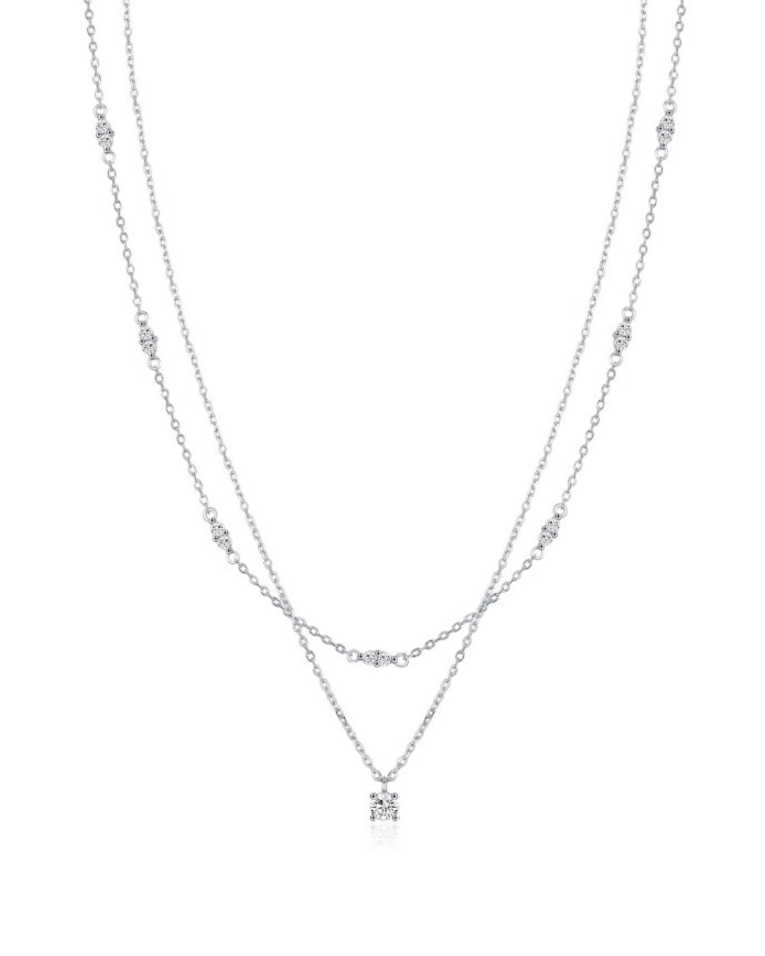 Moissanite Double-Layered Necklace