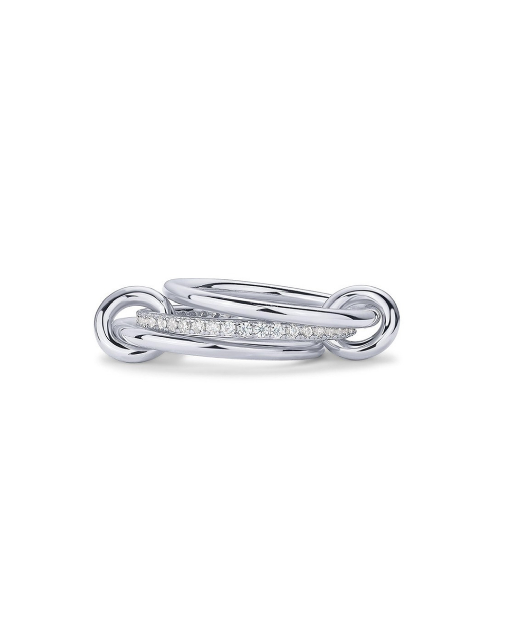 Zircon 3 band interlocking ring