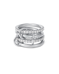 Zircon 4 Band Interlocking Ring