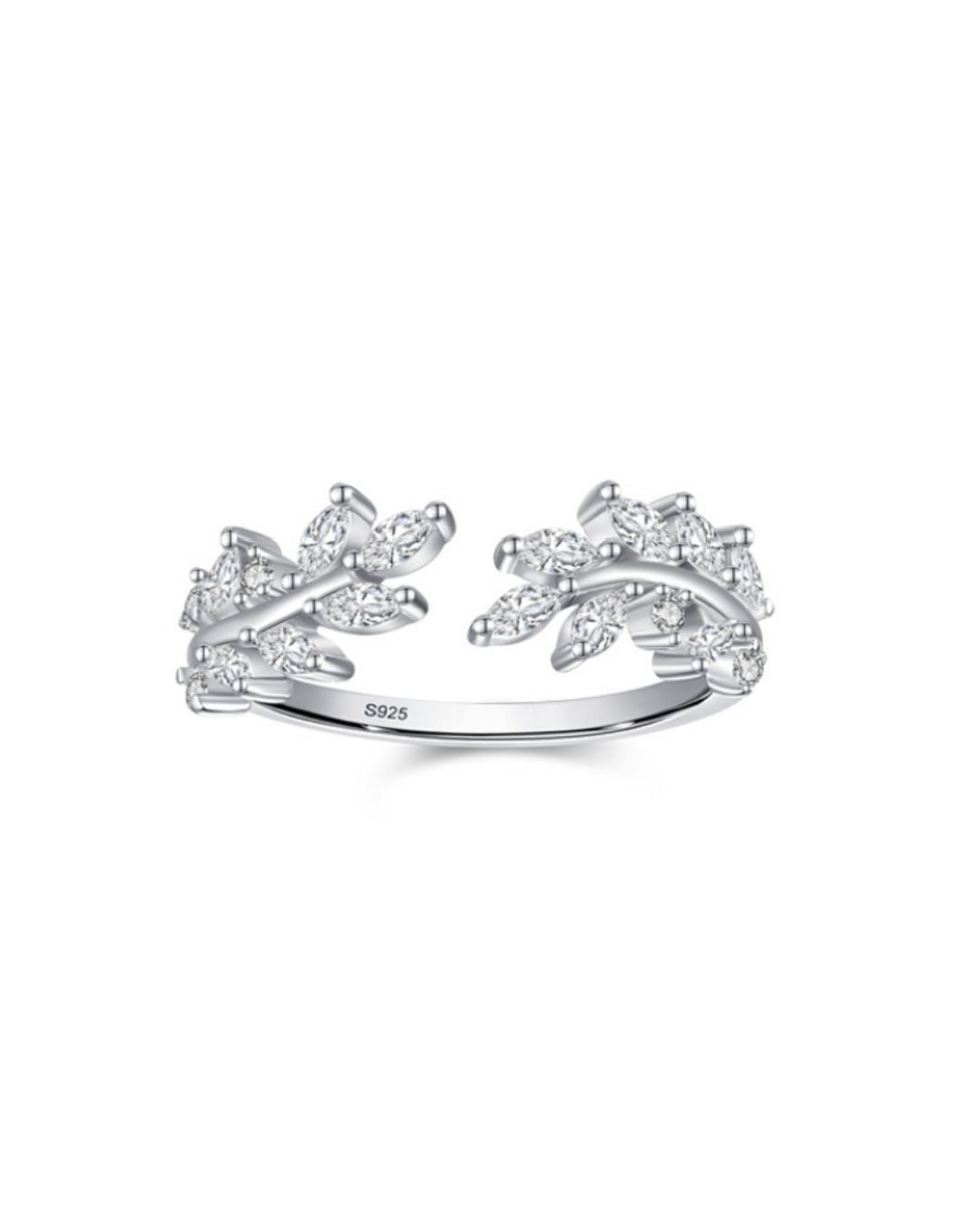 Open Adjustable Leaves Ring