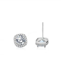 Square Halo Stud Earring