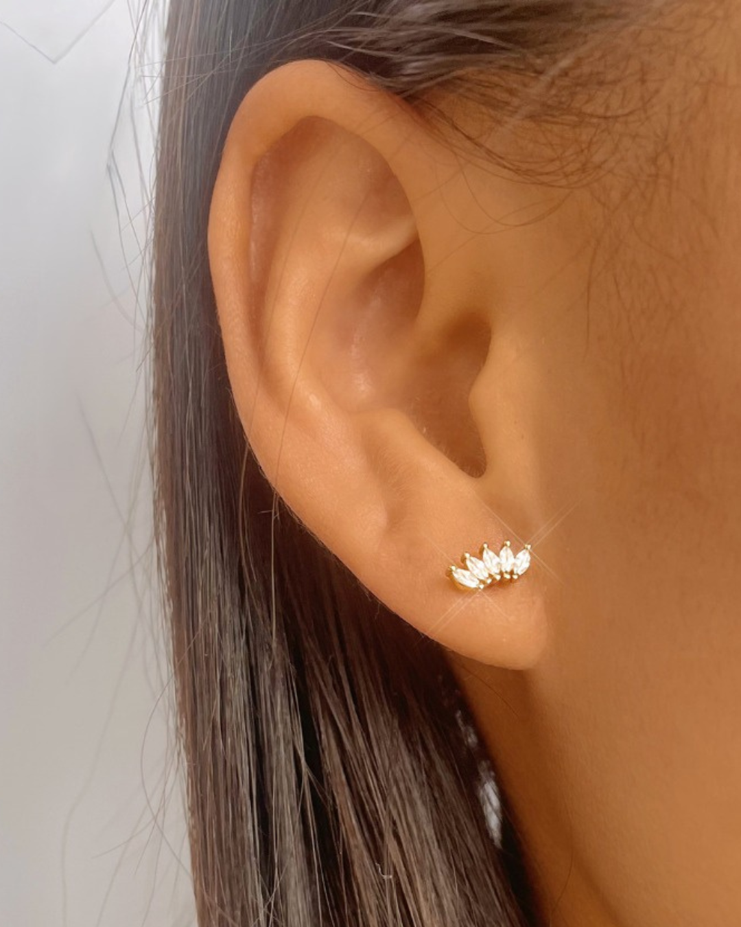 Marquise Ear climbers Stud Earring