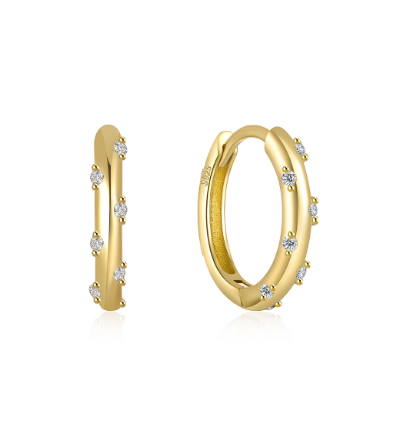 Crystal Zircon Hoop Earrings