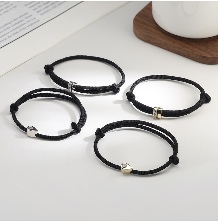 Pave Link Cord Bracelet