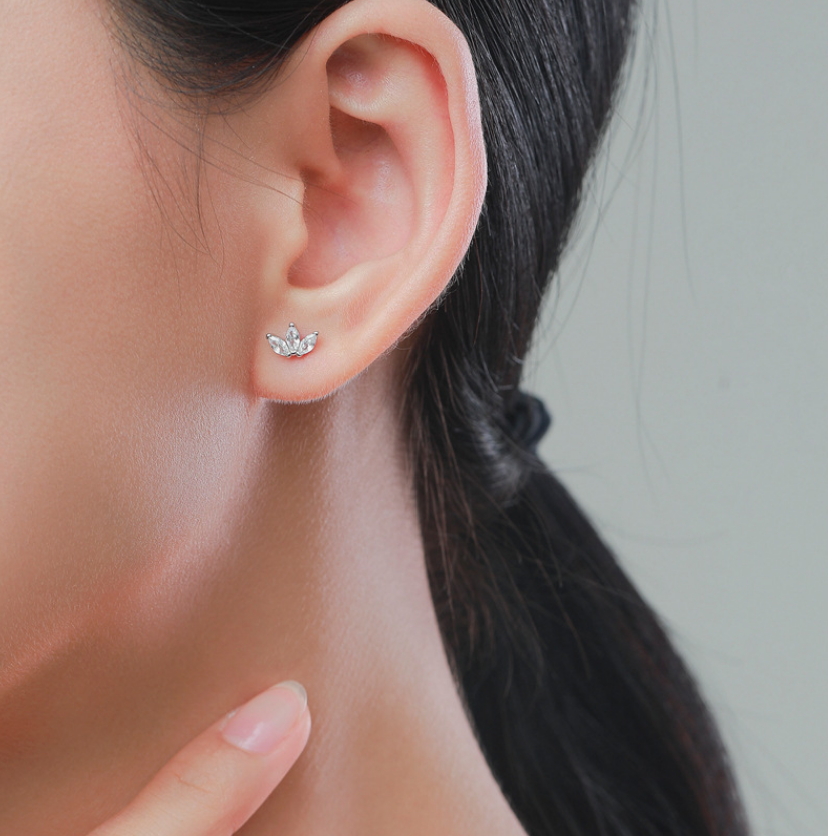 Lotus Stud Earring