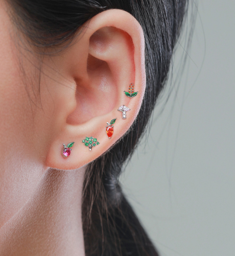 Broccoli Stud Earring