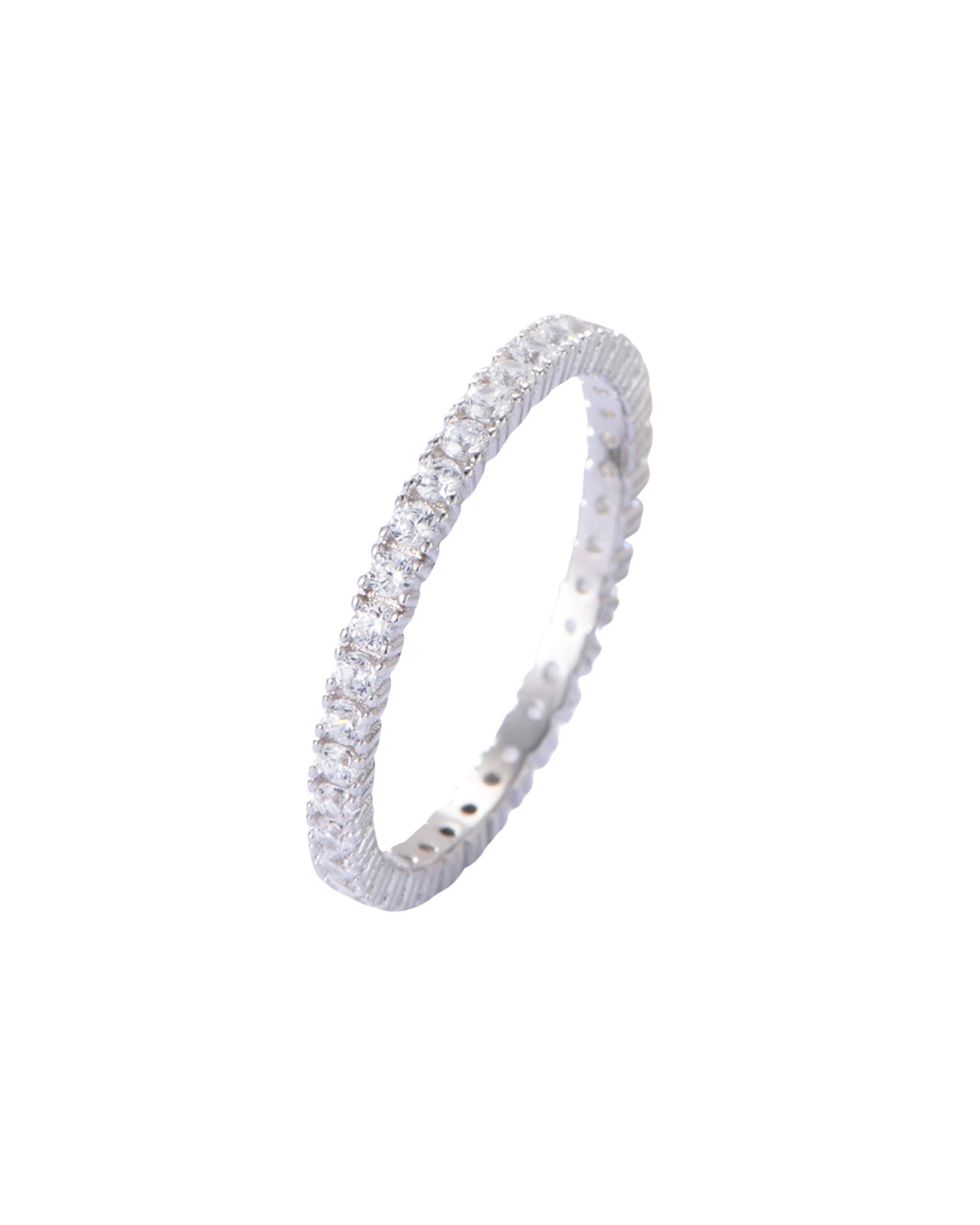 Full Zircon One Row Ring