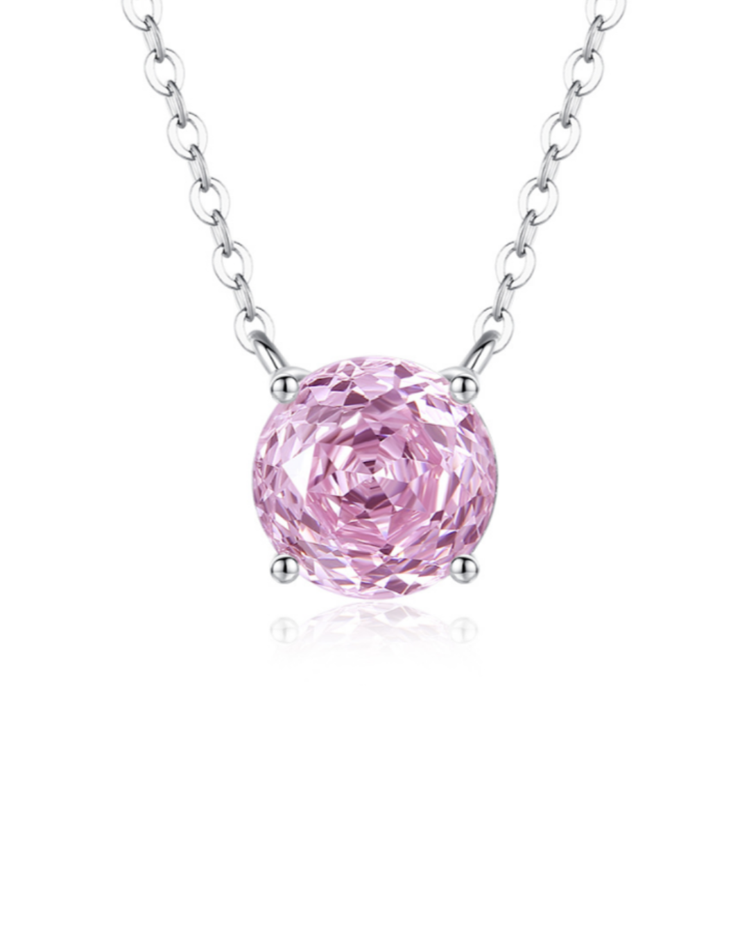 Pink Rose Cut Necklace
