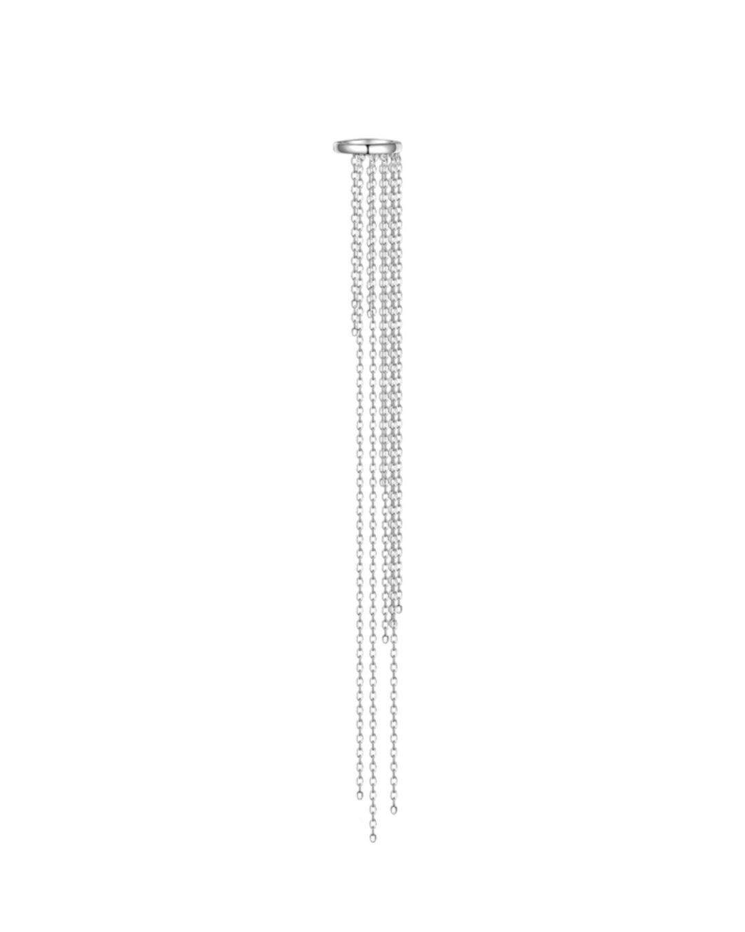 Single Long Tassel Ear Clip Earring