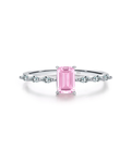 Pink Emerald-cut Ring