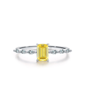 Yellow Emerald-cut Ring